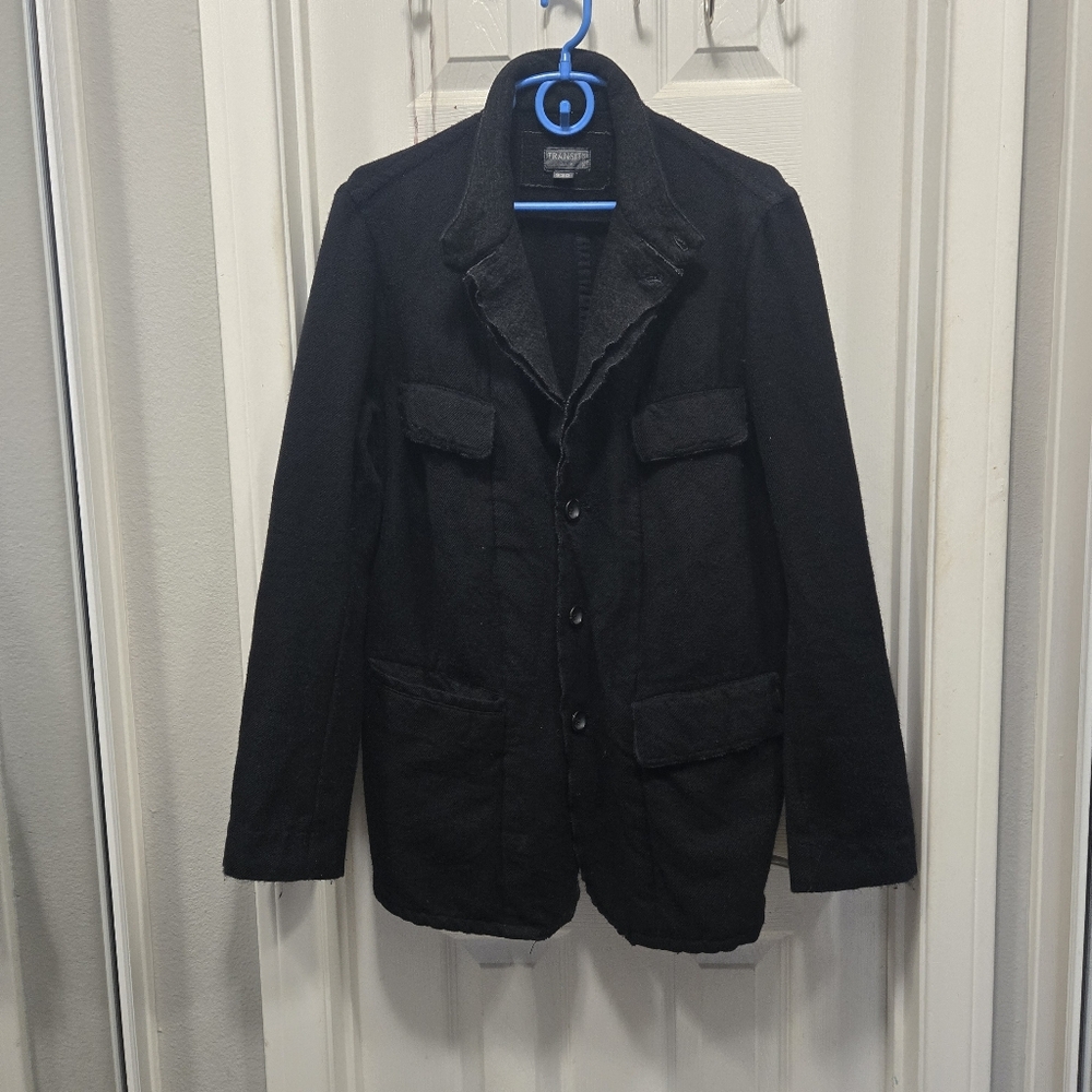 Transit Uomo Virgin Wool/angora Blend  Chore Jacket Size L